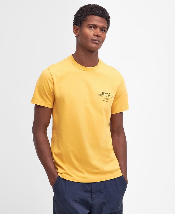 Barbour Hickling Logo T-shirt Orange Guld | BABO88304