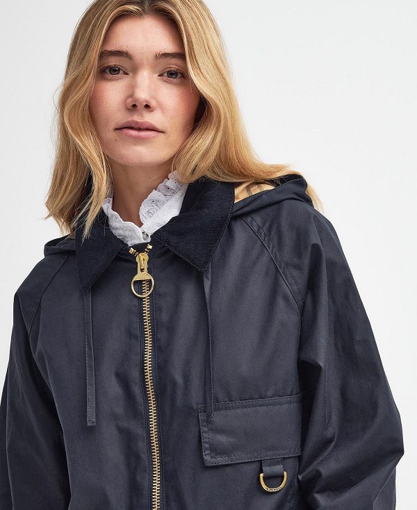 Barbour Highclere Wax Jacket Mørkeblå | BABO89200