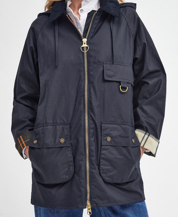 Barbour Highclere Wax Jacket Mørkeblå | BABO89200