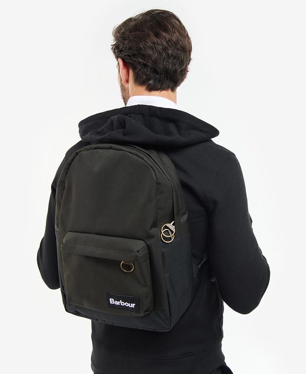 Barbour Highfield Canvas Backpack Mørkeblå Olivengrøn | BABO88929