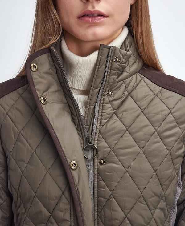 Barbour Highfield Quilted Jacket Khaki | BABO89337