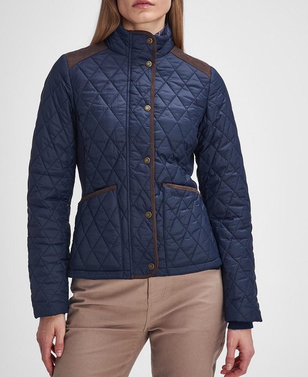 Barbour Highfield Quilted Jacket Mørkeblå | BABO89338