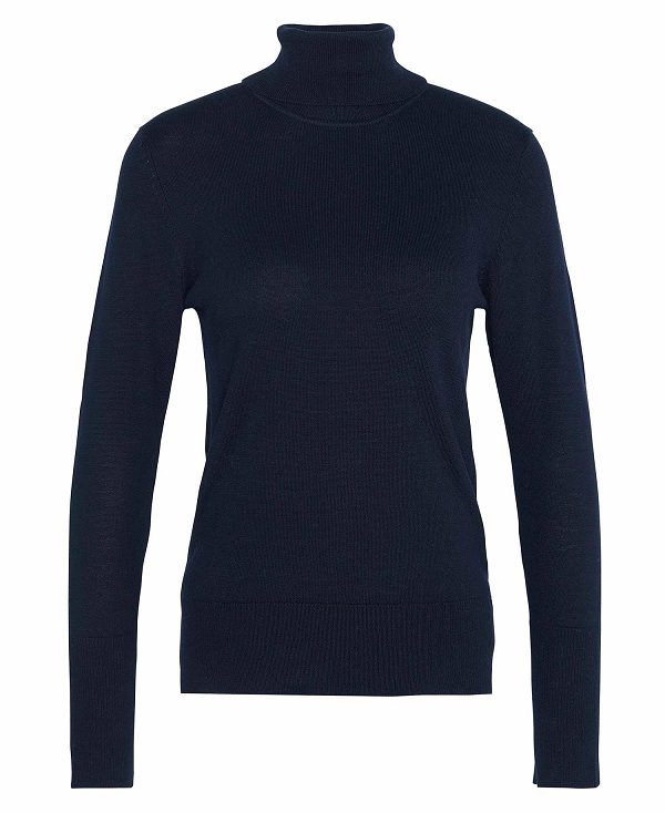 Barbour Highfield Roll-neck Jumper Mørkeblå | BABO89725