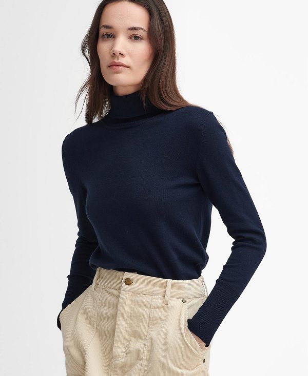 Barbour Highfield Roll-neck Jumper Mørkeblå | BABO89725