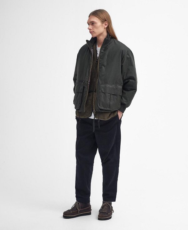 Barbour Highfield Waxed Jacket Olivengrøn | BABO87272