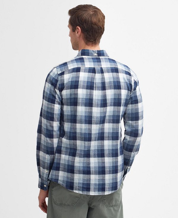 Barbour Hillroad Tailored Long-sleeved Shirt Mørkeblå | BABO87694