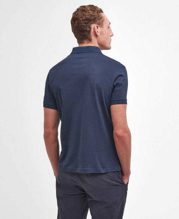 Barbour Hirstly Short-sleeved Polo Shirt Mørkeblå | BABO88189