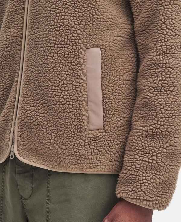 Barbour Hobson Fleece Jacket Beige | BABO88731