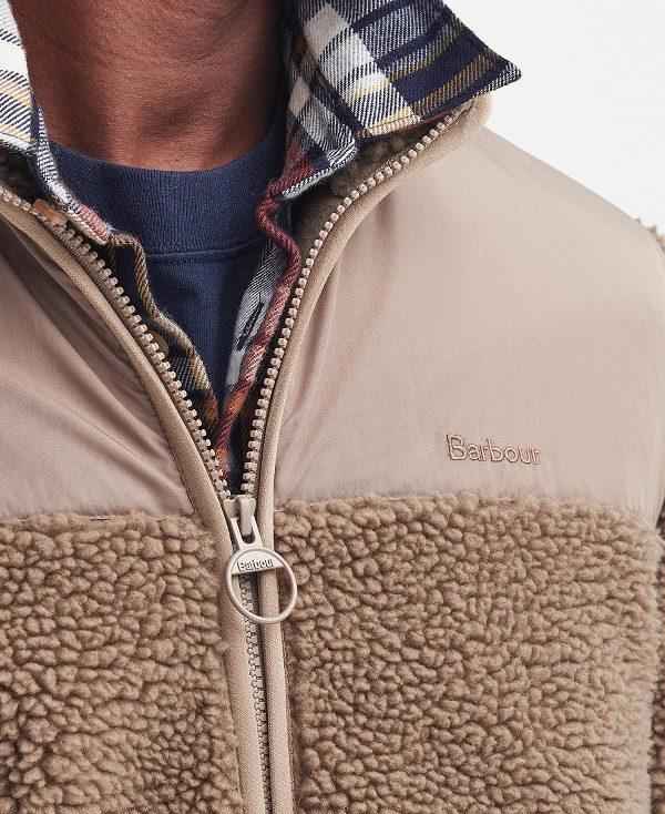 Barbour Hobson Fleece Jacket Beige | BABO88731