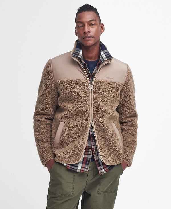 Barbour Hobson Fleece Jacket Beige | BABO88731