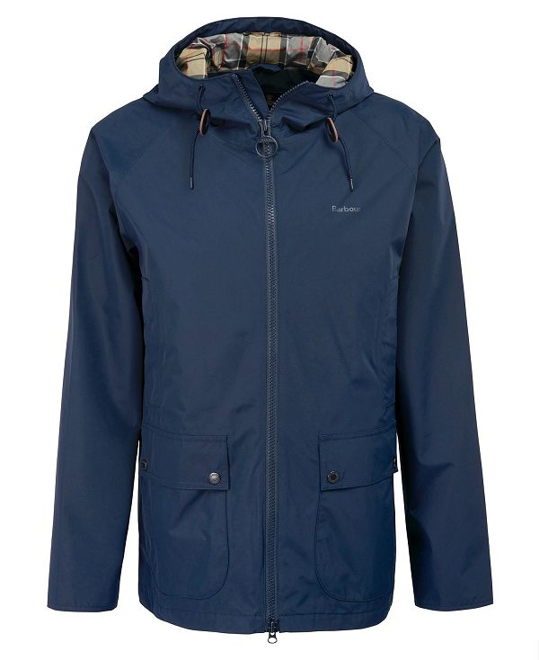 Barbour Hooded Domus Waterproof Jacket Mørkeblå | BABO87403