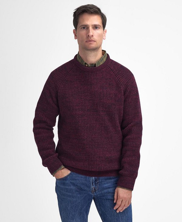 Barbour Horseford Crew Neck Jumper Bordeaux | BABO88664