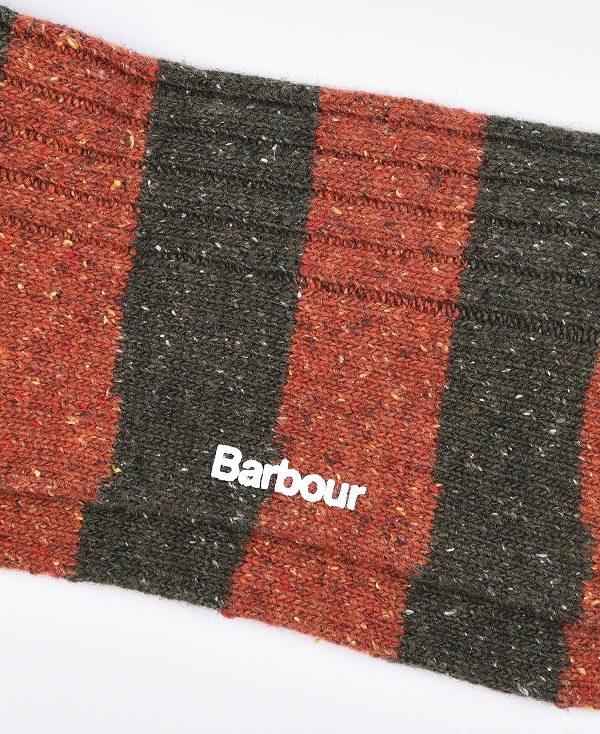 Barbour Houghton Stripe Socks Olivengrøn | BABO89152