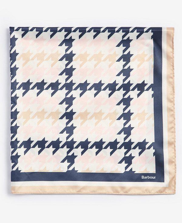 Barbour Houndstooth Square Scarf Flerfarvede | BABO90065