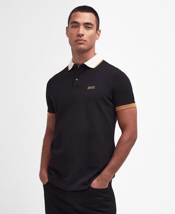 Barbour Howall Polo Shirt Sort | BABO88075