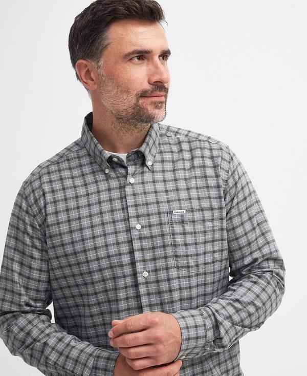 Barbour Howard Tailored Long-sleeved Shirt Grå | BABO87722