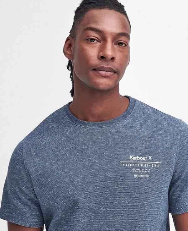 Barbour Huckley T-shirt Blå | BABO88354