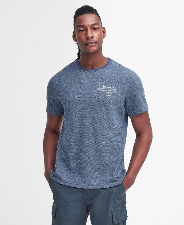 Barbour Huckley T-shirt Blå | BABO88354