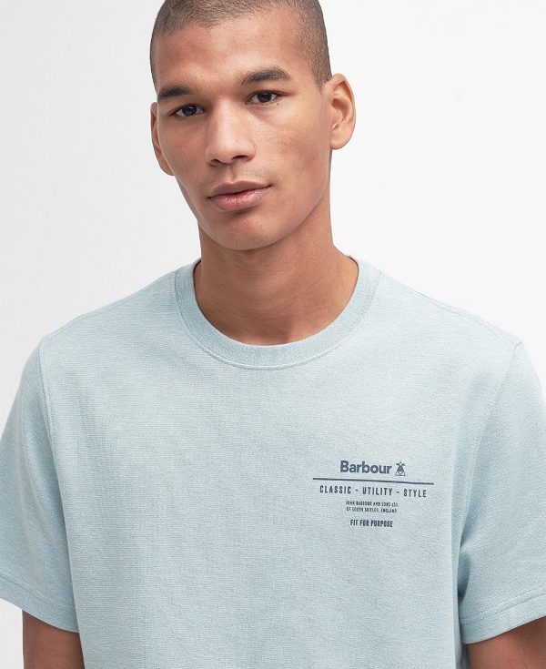 Barbour Huckley T-shirt Blå | BABO88355