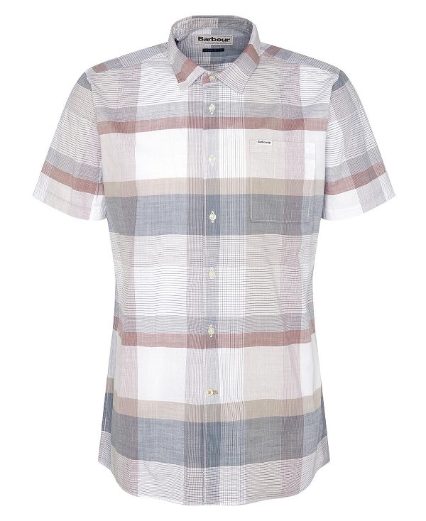 Barbour Hurlford Regular Short-sleeved Shirt Hvide | BABO87773