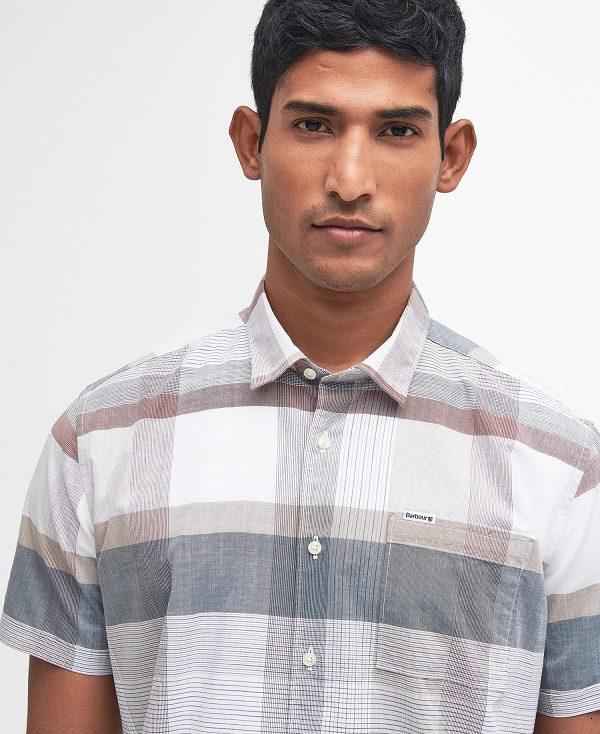 Barbour Hurlford Regular Short-sleeved Shirt Hvide | BABO87773