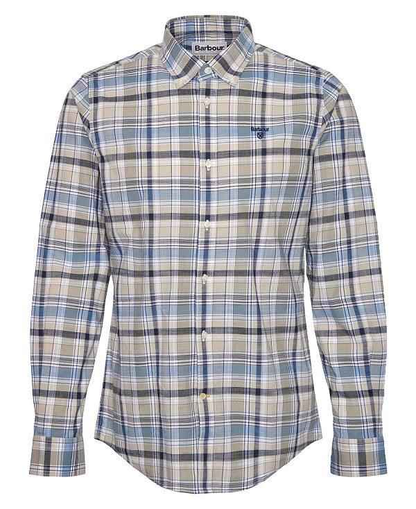 Barbour Hutton Tailored Long-sleeved Shirt Blå | BABO87711