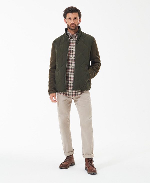 Barbour Hybrid Fleece Jacket Grøn | BABO88719