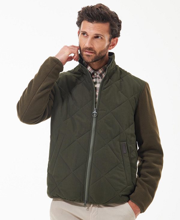 Barbour Hybrid Fleece Jacket Grøn | BABO88719