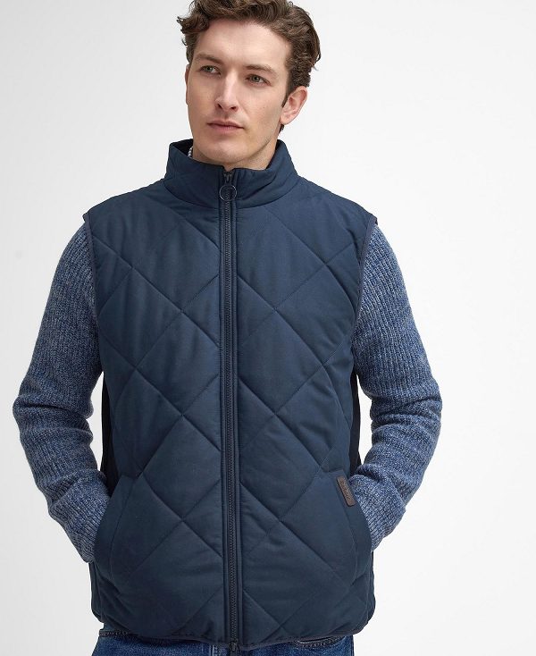 Barbour Hybrid Quilted Gilet Mørkeblå | BABO87568