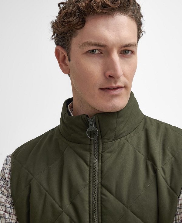 Barbour Hybrid Quilted Gilet Olivengrøn | BABO87567