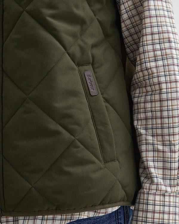 Barbour Hybrid Quilted Gilet Olivengrøn | BABO87567