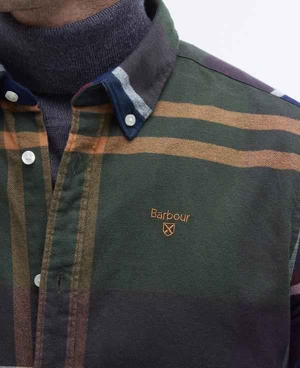 Barbour Iceloch Tailored Fit Shirt Blå Grå | BABO87862