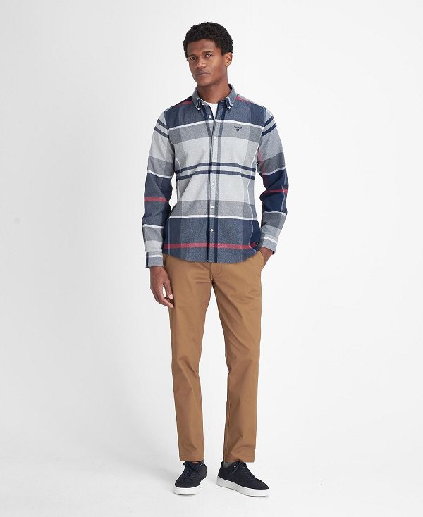 Barbour Iceloch Tailored Long-sleeved Shirt Blå | BABO87859