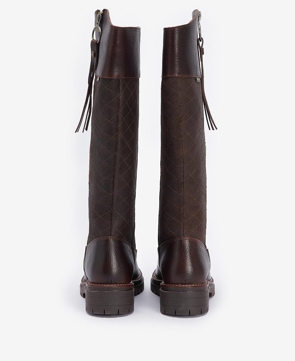 Barbour Ingrid Knee-high Boots Mørkebrune | BABO89874