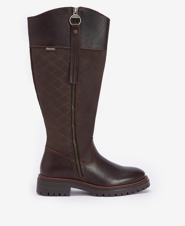 Barbour Ingrid Knee-high Boots Mørkebrune | BABO89874