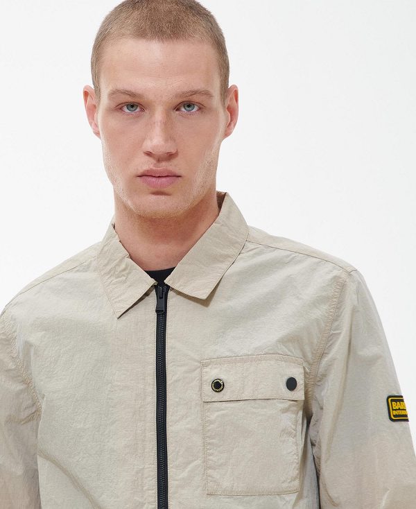 Barbour Inlet Regular Fit Overshirt Lysegrå | BABO87646