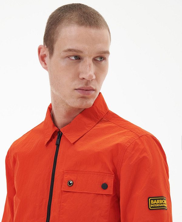 Barbour Inlet Regular Fit Overshirt Orange | BABO87640