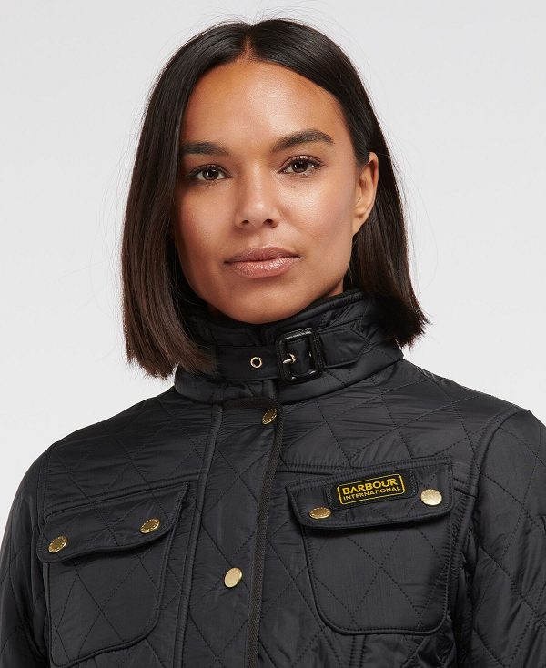 Barbour International Polarquilt Jacket Sort Sort | BABO89254