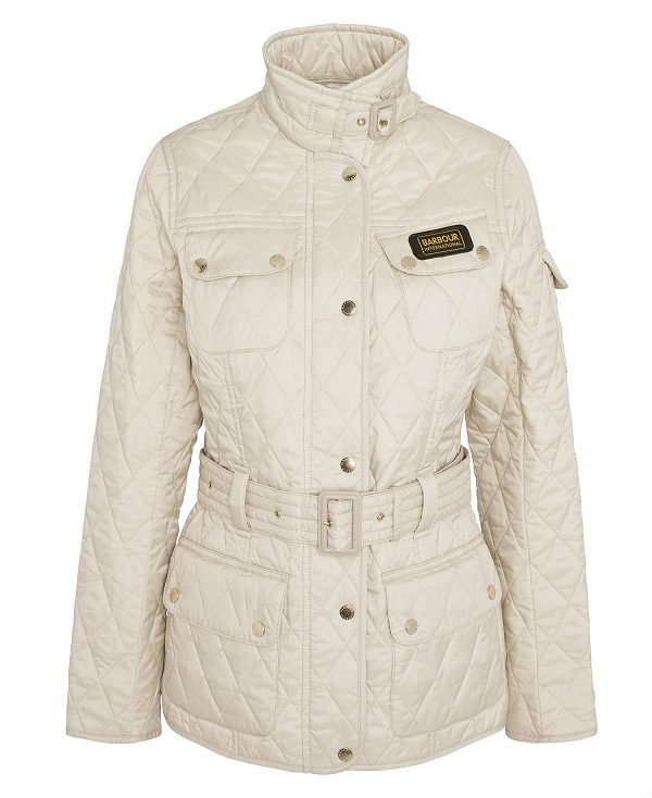 Barbour International Quilted Jacket Beige | BABO89256