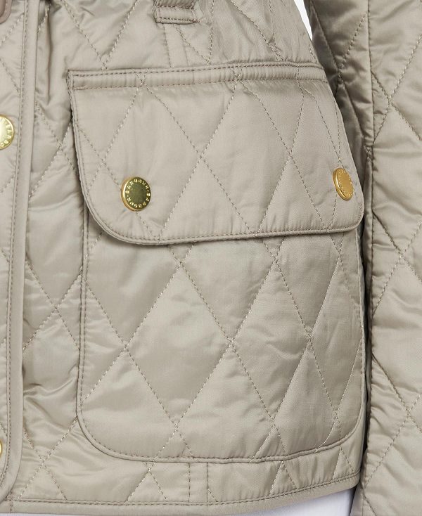 Barbour International Quilted Jacket Beige | BABO89256