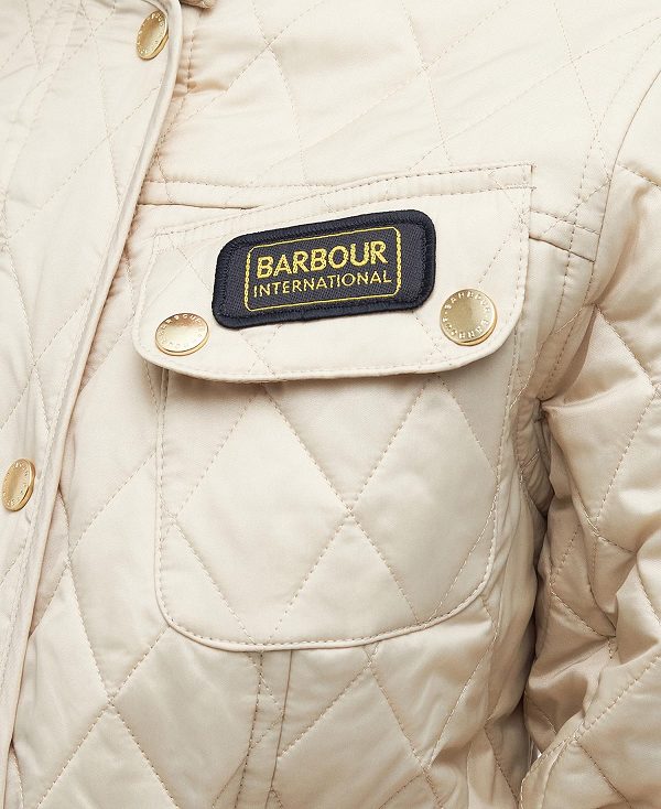 Barbour International Quilted Jacket Beige | BABO89256