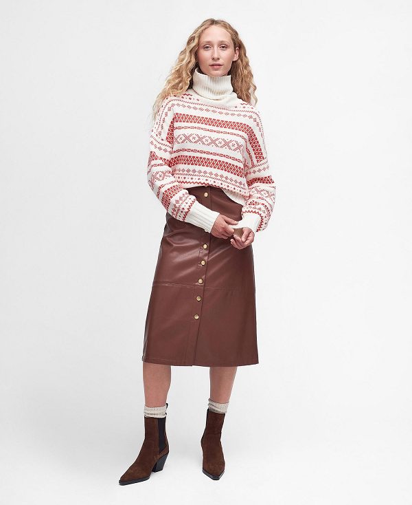 Barbour Jeanne Knitted Jumper Hvide | BABO89678