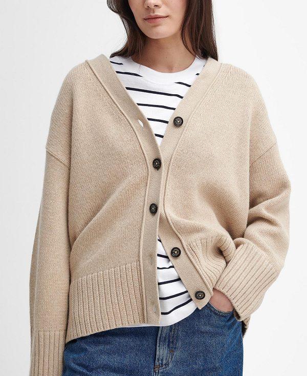 Barbour Joni Cardigan Hvide | BABO89781