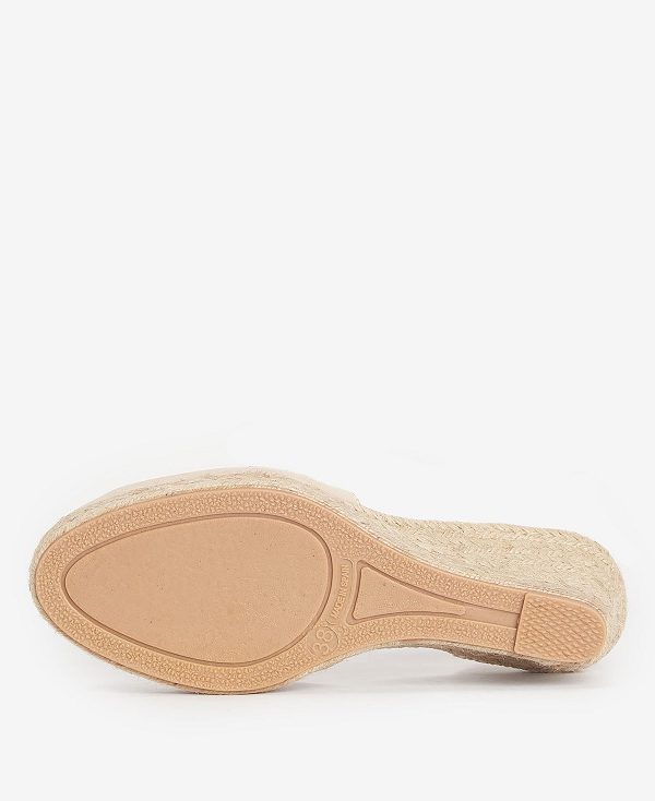 Barbour Juana Espadrille Wedges Beige | BABO89899