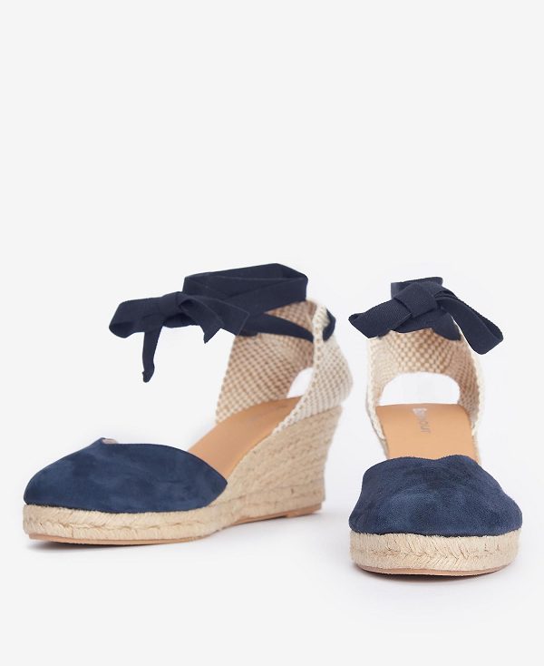 Barbour Juana Espadrille Wedges Mørkeblå | BABO89894