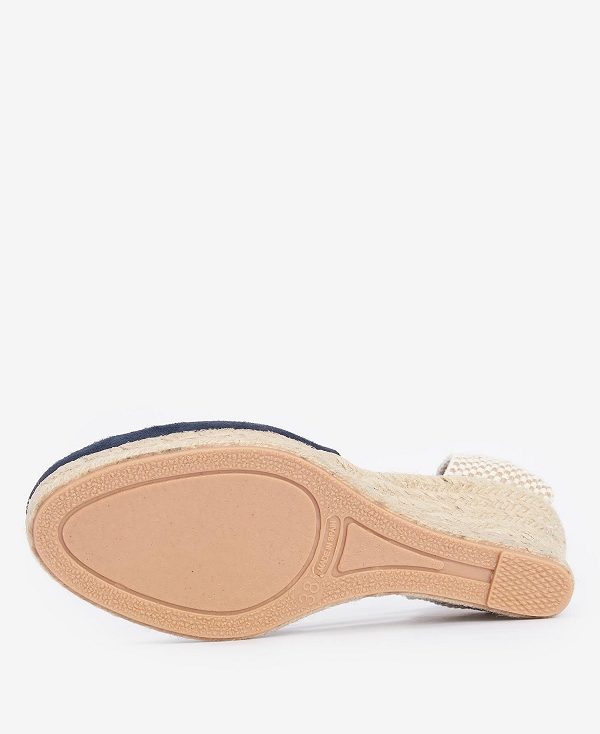 Barbour Juana Espadrille Wedges Mørkeblå | BABO89894