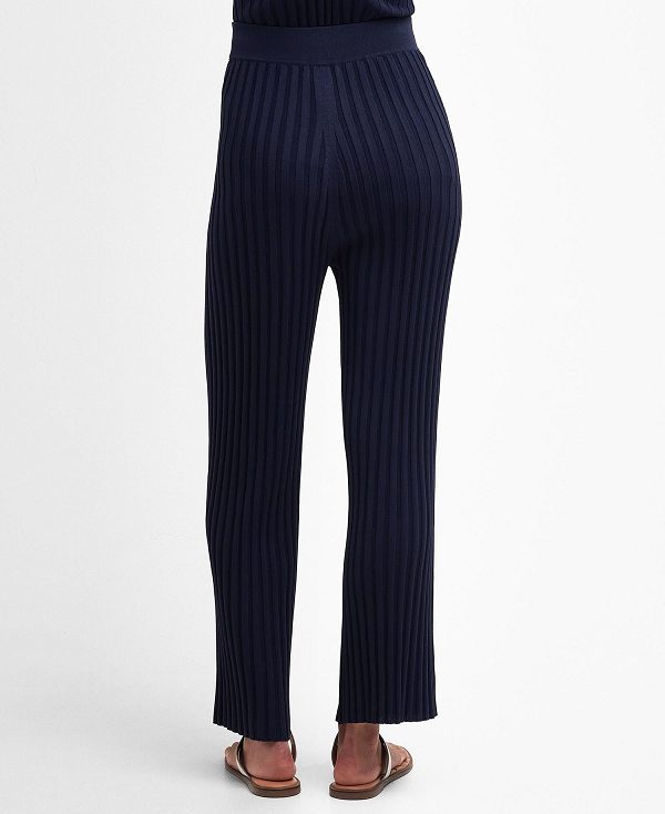 Barbour Julia Knitted Trousers Mørkeblå | BABO89832