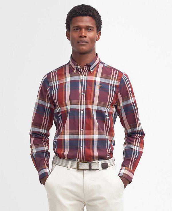 Barbour Kidd Tailored Shirt Dyb Blå | BABO87763