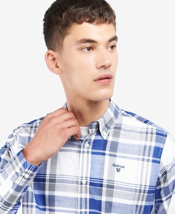 Barbour Kidd Tailored Shirt Mørkeblå | BABO87598