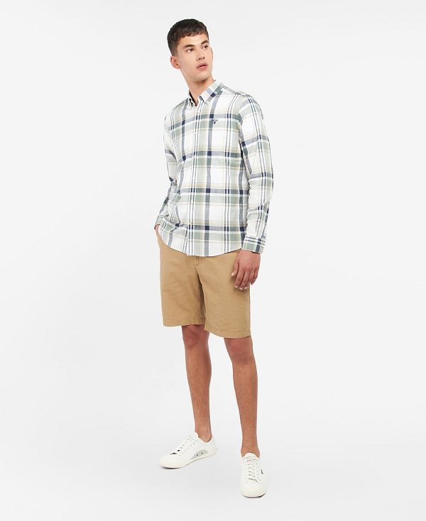 Barbour Kidd Tailored Short-sleeved Shirt Olivengrøn | BABO87610